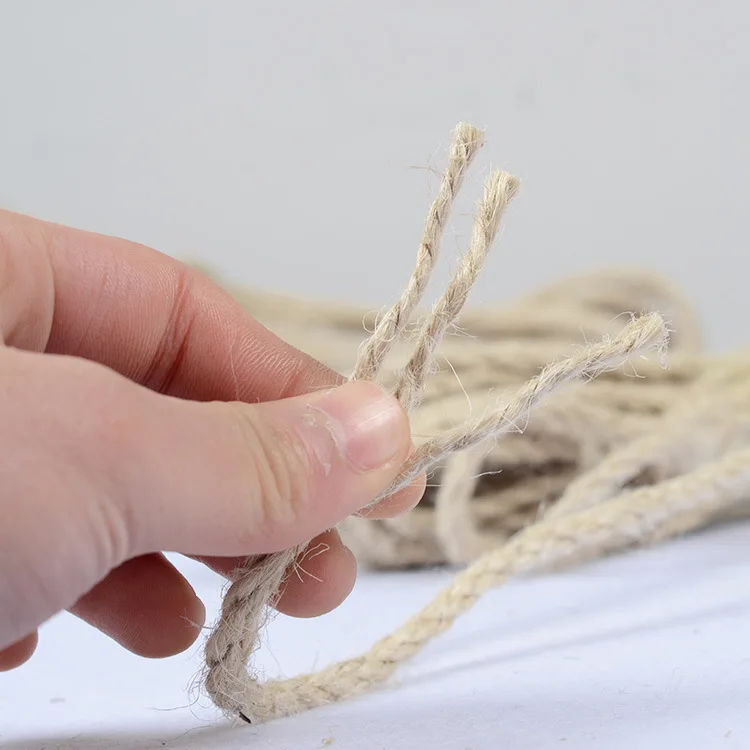 Three Strands Natural Burlap Hessian Jute Twine Cord Hemp Rope for