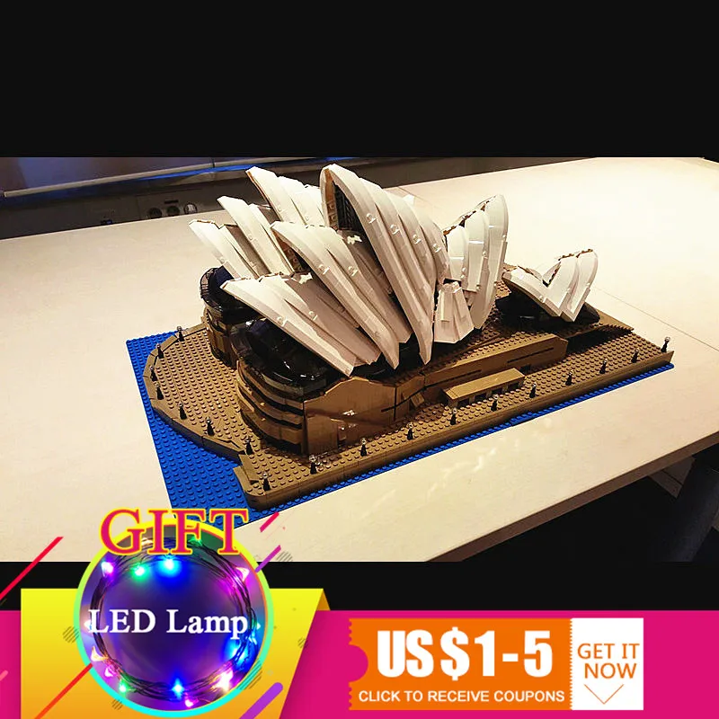 

17003 2989Pcs Sydney Opera House set City Series Compatible with 10234 Model DIY Building Kits Blocks children toys gift
