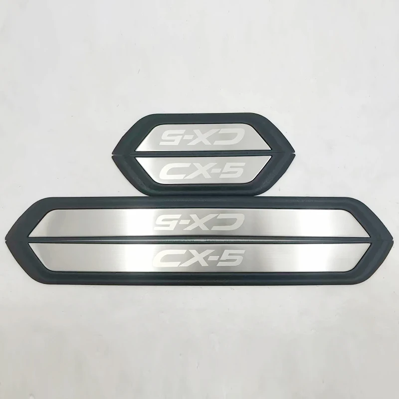 Для Mazda CX5,- из нержавеющей стали порога Накладка протекторы педали накладка отделка автомобиля Стайлинг Аксессуары 4 шт