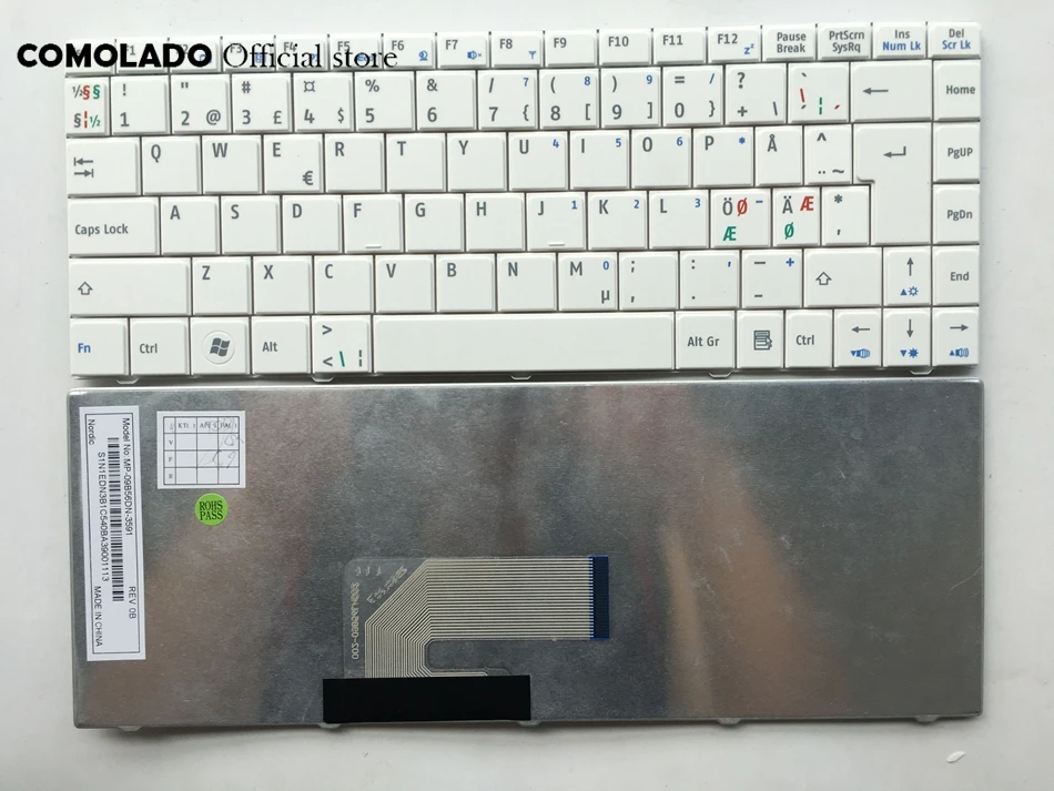 ND Скандинавская клавиатура для MSI X320 X300 X340 X400 Tastatur Medion Akoya Mini E1312 E1313 белая Layout |