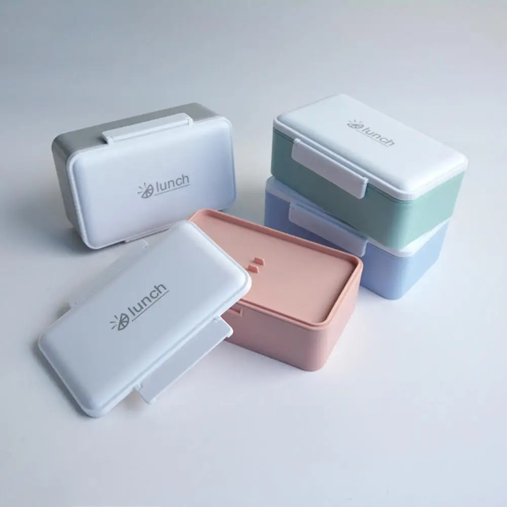 

New 900ml Bento Box Wheat Straw Child Lunch Box Leak-Proof Bento Lunch Box For Kids School Food ContainerS with Spoon