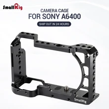SmallRig A6400 Vlog kamera kafesi Sony A6100/A6400 özelliği w/1/4 3/8 için iplik delik sihirli kol mikrofon DIY seçenekleri 2310(China)