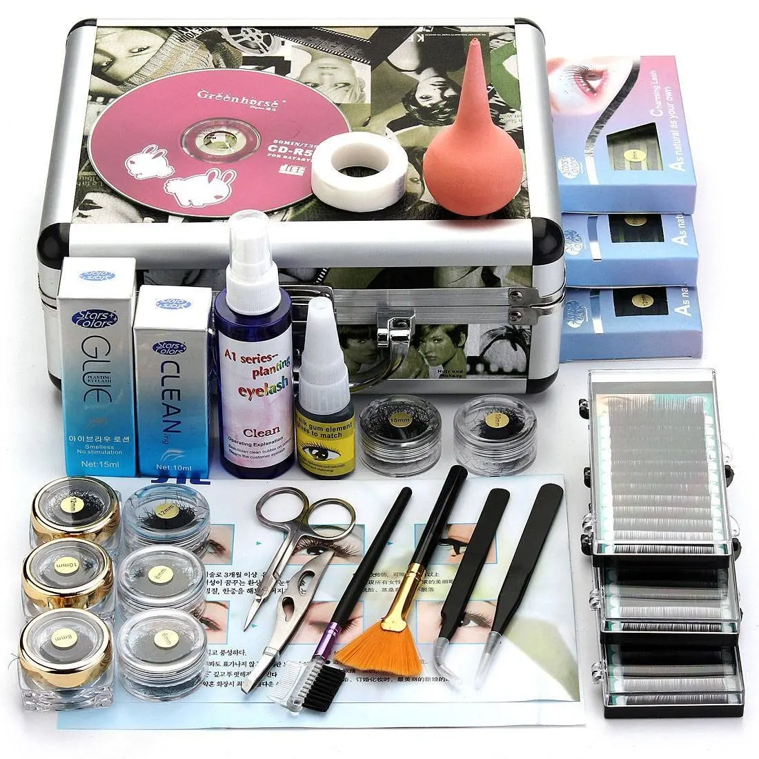 

Professional Extension Cosmetic Makeup Kit Set with Case Salon Tool Gift