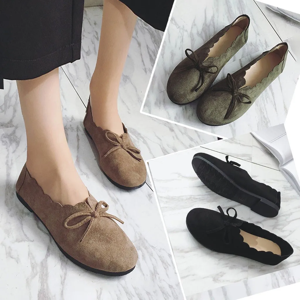 

Jaycosin Cool Summer Personality Women Spring And Autumn Wild Retro Bow-Knot Shallow Mouth Single Shoes 2019 Apr29 p40