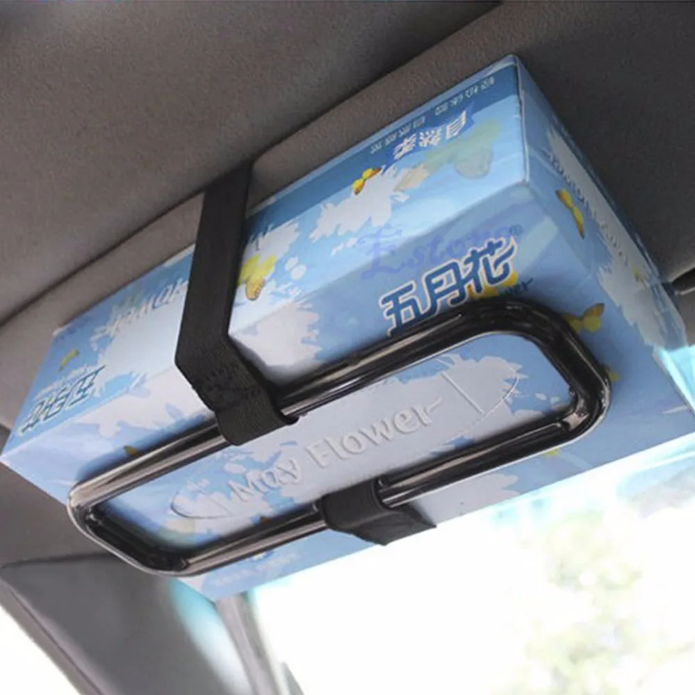 

Car Sun Visor Tissue Paper Box Holder Auto Seat Back Clip Bracket Paper Napkin Storage Hanger Bundling Rack Auto Accessories