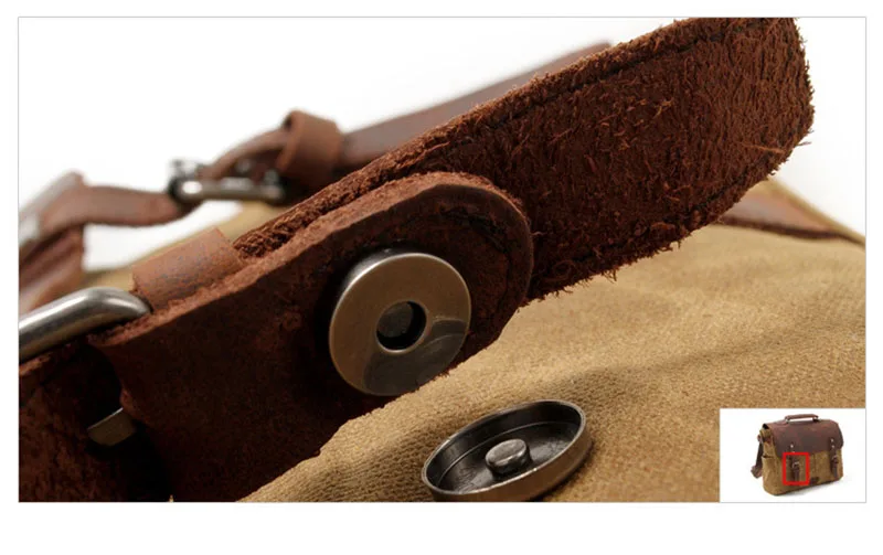 HARDWARE BUCKLE of Woosir Waxed Canvas Camera Bag