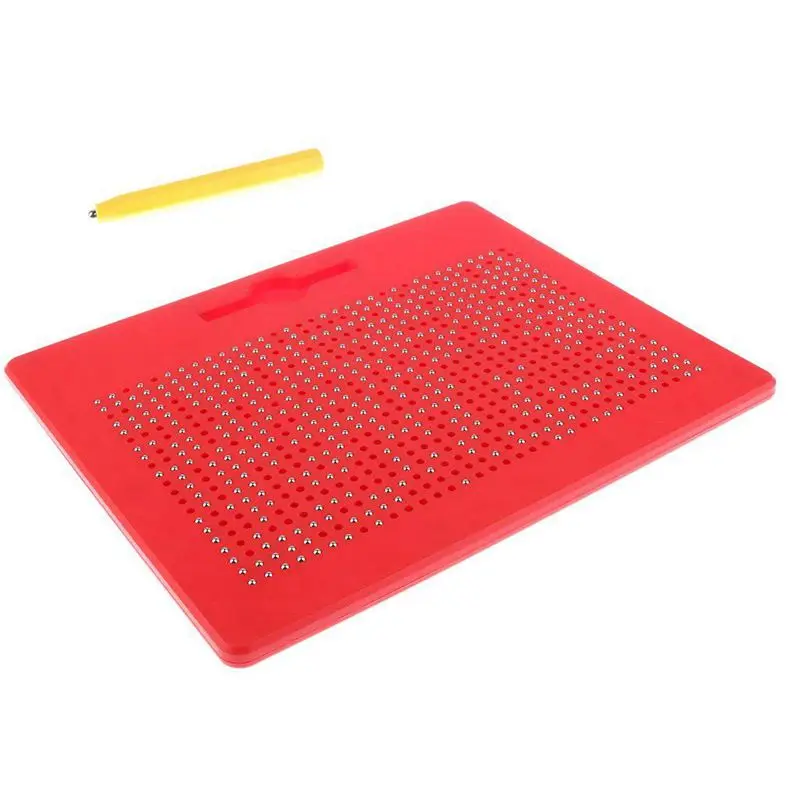 

Magnetic Magic Sketchpad Signboard with Ball and Magnetic Pen for Girls and Boys - Red, L