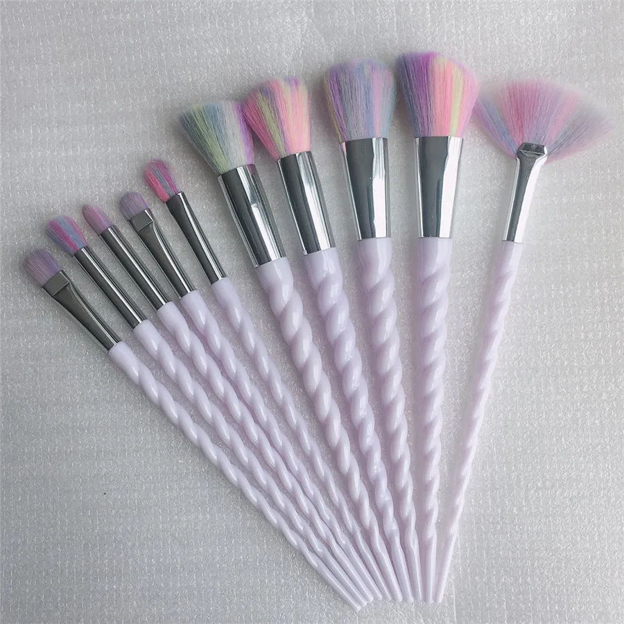 10pcs Narwhale Kawaii Make up Brush Set - 15 - Kawaii Mix