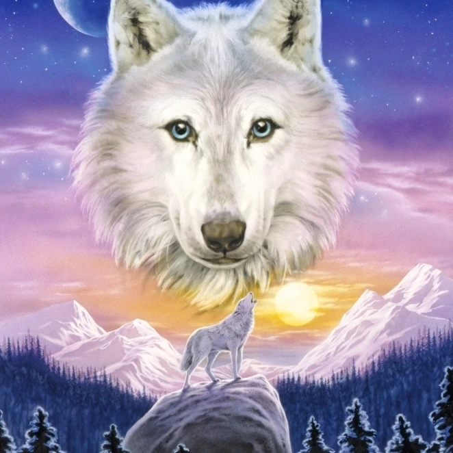 Mountain Wolf Poster Print by Robin Koni (11 x 5)