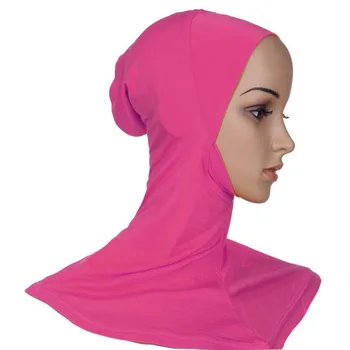 

Women Muslim Soft Hijab Scarf Hat Cap Islamic Scarves Neck Cover Head Band