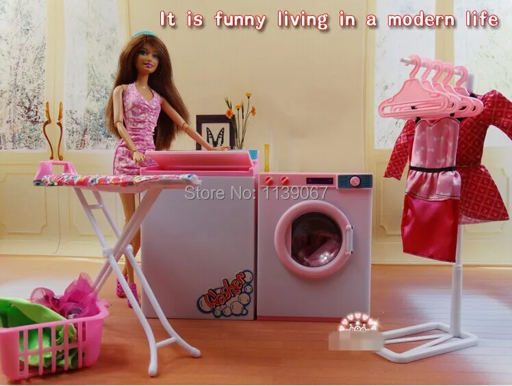 ken doll with washing machine
