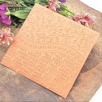 

PANFELOU Monogram wheat germ Embossing folders Plastic For Scrapbooking DIY Template Fondant Cake Photo Album Card Making