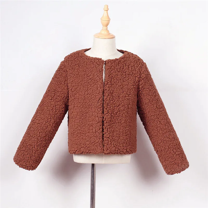 Scsech New Baby Girls Coats Jackets Winter Long-Sleeve Faux Fur Coats For Girls Hooded Warm Jackets Clothes Girls Outerwear S8121 (9)