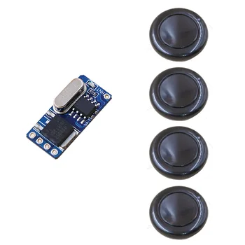 

Black Color DC3.5V-12V Micro Wireless Remote Control Switch System Mini Receiver and 4 Transmitters 315/433mhz Hot Sale