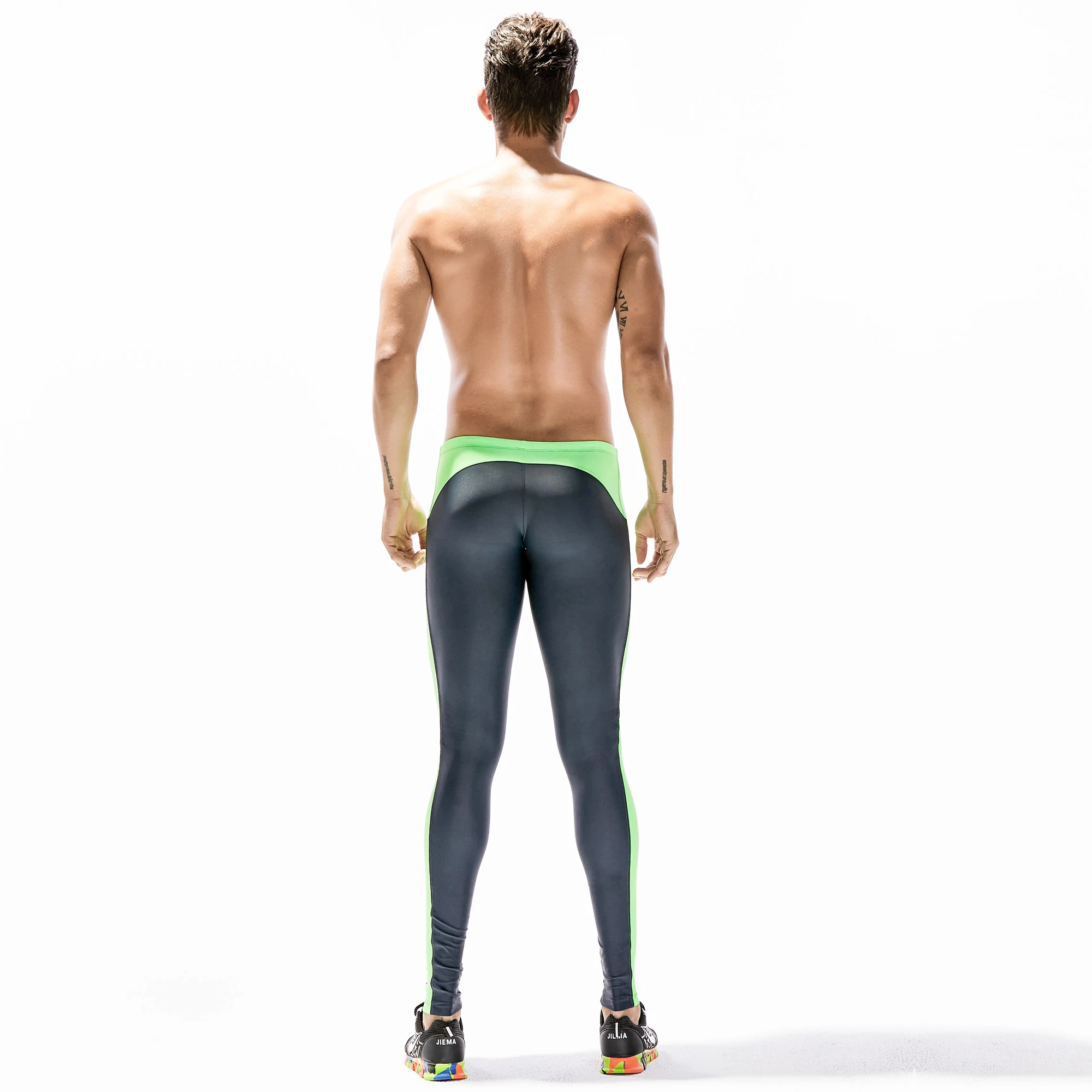 GANYANR Brand Running Tights Men Sports Leggings Basketball Yoga Pants Compression Fitness quick Dry Slim Nylon Sportswear Gym