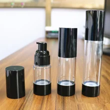 1 шт. портативный безвоздушный многоразовый флакон косметический контейнер для духов прозрачный пустой спрей черный колпачок бутылка аксессуары для путешествий