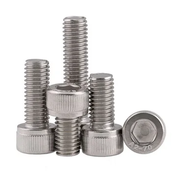 

1pcs M12 stainless steel hexagon socket head cap screws cylindrical side cup heads socket sides hatscrews 20mm-75mm length