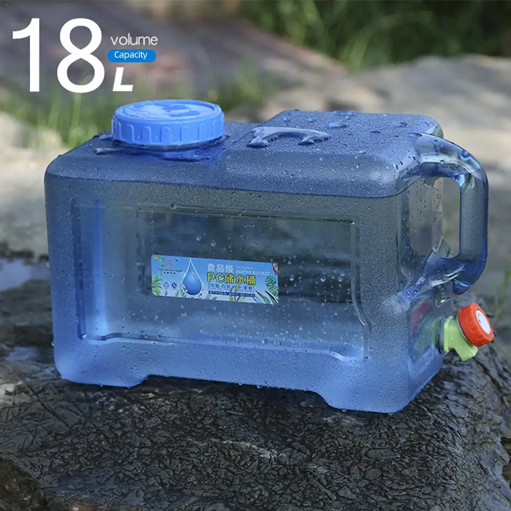 18L автомобильное ведро для улицы без бисфенола многоразовые пластиковые бутылки для воды галлон кувшин контейнер для хранения с переключателем безопасные пищевые пластиковые бочки