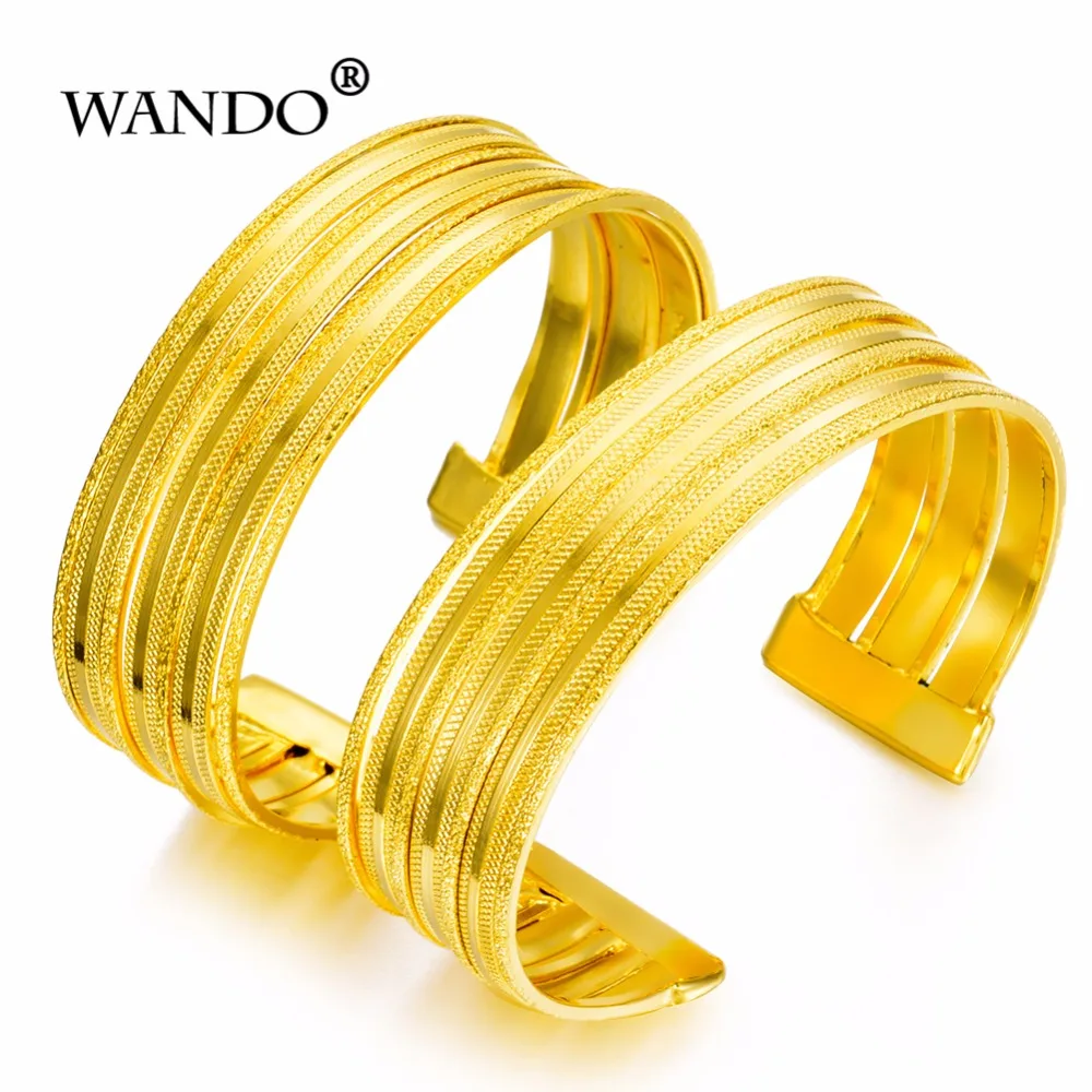WANDO 2 шт./лот арабский браслет для женщин золотой цвет ювелирное изделие модный