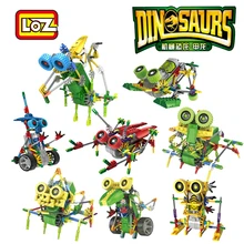 LOZ Электрические роботы игрушки моторные строительные блоки динозавр животные образовательные игрушки официальный авторизованный дистрибьютор