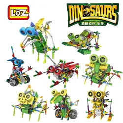 LOZ Электрический Роботизированные Игрушки двигатель здания Конструкторы динозавров животные развивающие игрушки официальный