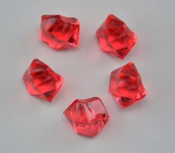 

Free Shipping NEW 20PCS Acrylic Crystal Diamond Pawn Irregular Stone Red Color Game Pieces For Board Game Accessories