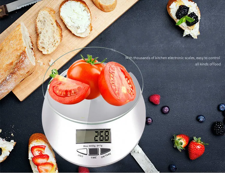 5 кг * 0,1 г Кухня часы с часами Еда весы кухонные Бытовая мини электронные весы высокой точности Весы медицинские