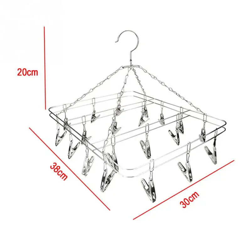 20 зажимов Алюминиевый металлический носок нижнее белье одежда открытый Airer сушилка для белья вешалка из нержавеющей стали квадратный провод зажим вешалка для одежды