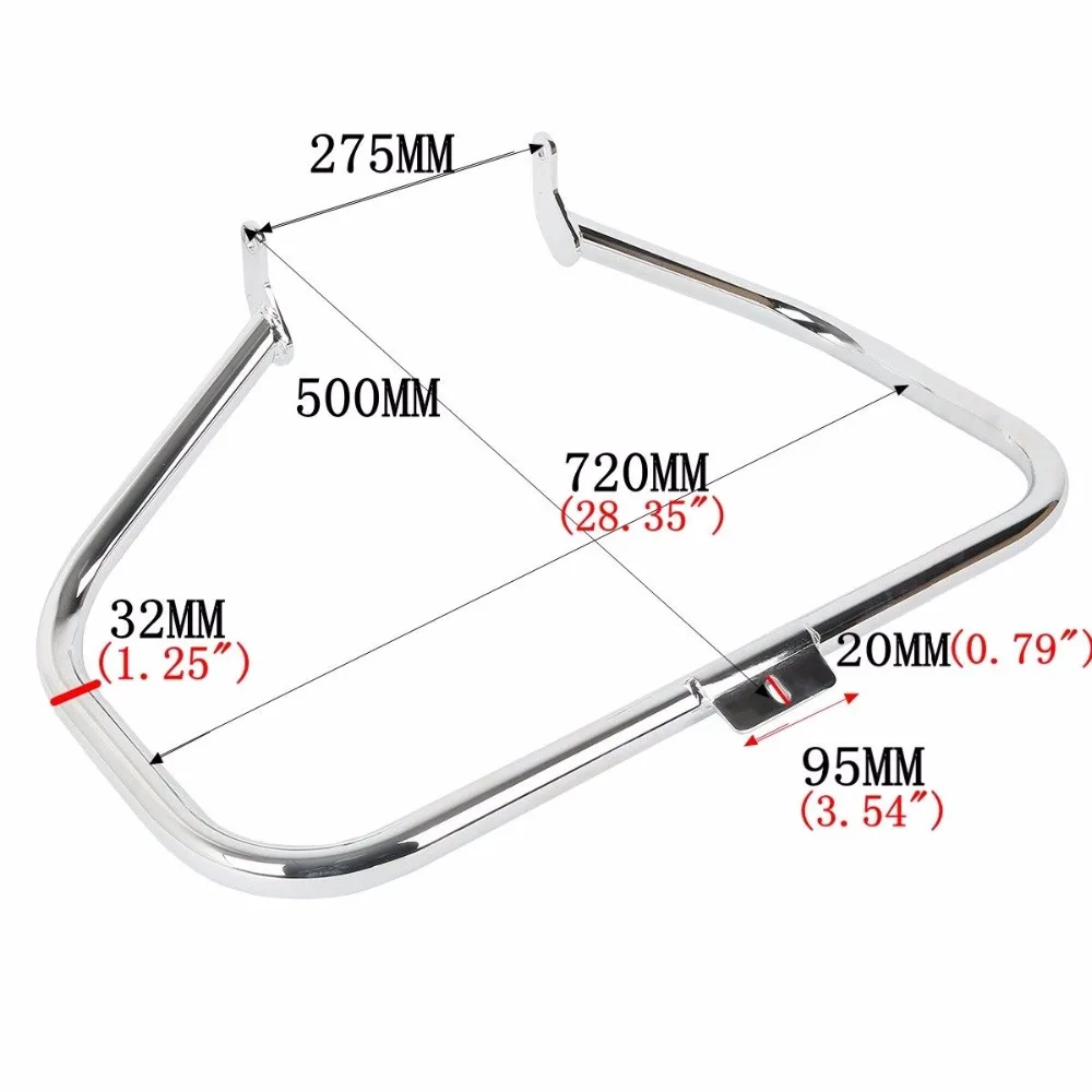 

For Heritage Chrome Engine Guard Crash Bar Protector Softail FLST FL Models FLST FLSTC FLSTS 2000-2017