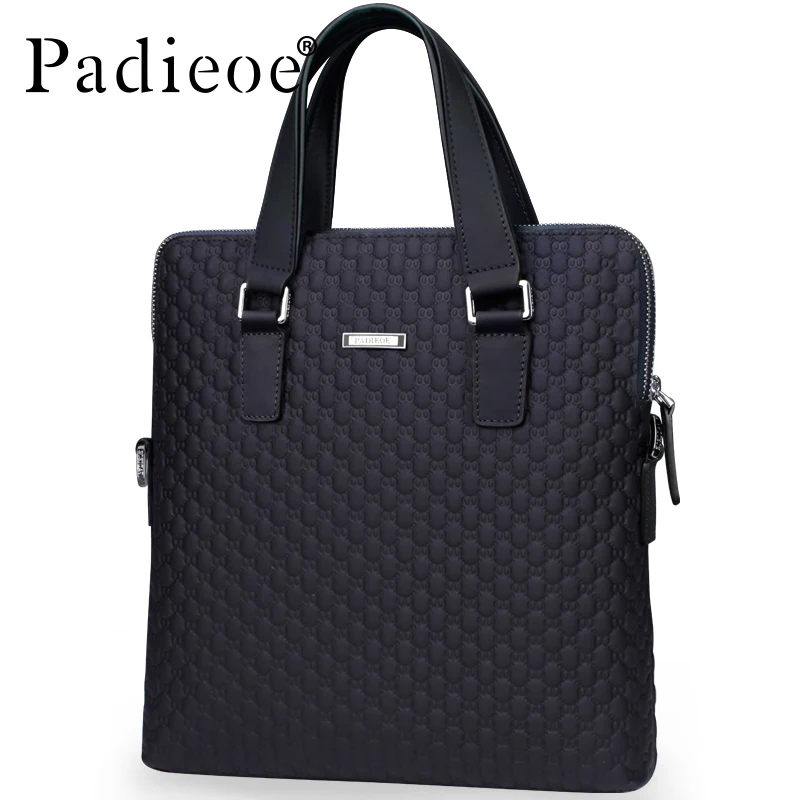 

Padieoe 2017 Genuine Leather Men Bags Luxury Bmen Messenger Bags Designer Men Casual Briefcase Business Small Zipper Office Bags