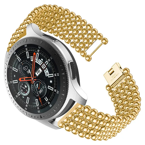 Роскошный браслет из сплава, сменный ремешок для samsung Galaxy Watch 46 мм, SM-R800 аксессуары для часов, высококачественные Ремешки для наручных часов - Цвет ремешка: Золотой