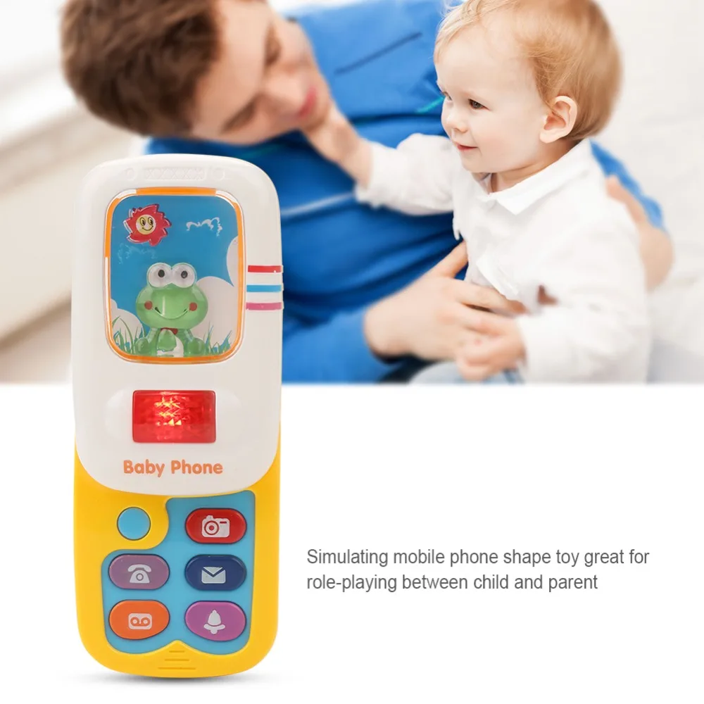 Baby Kids Cell Phone Toys Baby Phone Musical Toy With Light Cute