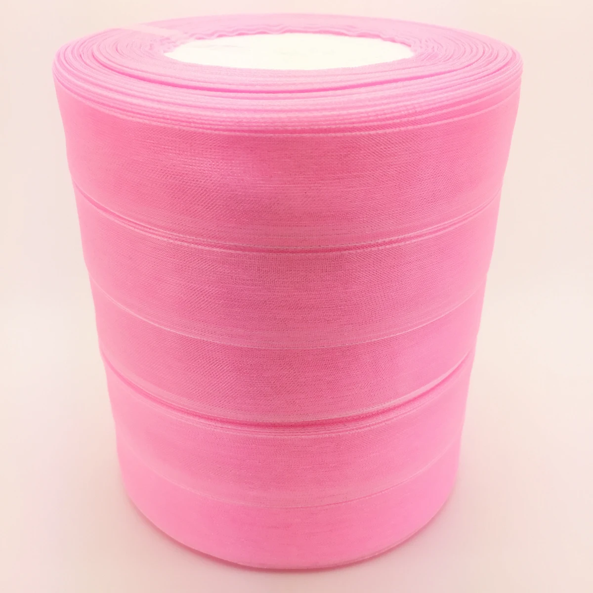 50 ярдов 3/" 20 мм лента из органзы бант для свадебного украшения, кружевных ремесел палочки - Цвет: Pink