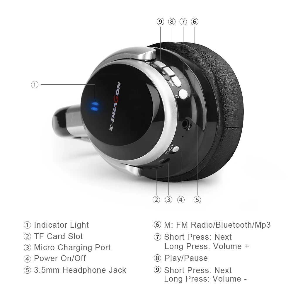 Наушники с шумоподавлением наушники беспроводные Bluetooth Hi Fi стерео