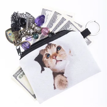 

New Cute Cat Coin Purse Kids Clutch Wallet Women Zipper Cartoon Bag Pouch Holder Change Purse Female