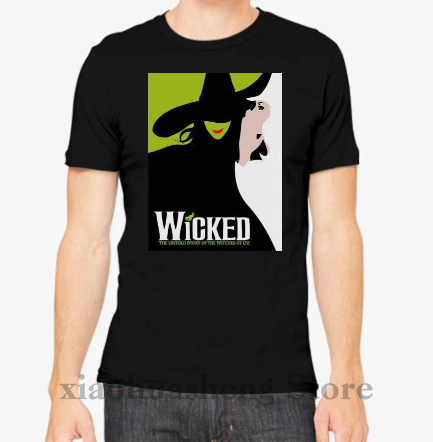 Wicked Broadway Musical T shirt men tshirt women tops tee 100% cotton funny print O-neck Short Sleeve t-shirt Wicked Broadway Musical T shirt men tshirt women tops tee 100% cotton funny print O-neck Short Sleeve t-shirt