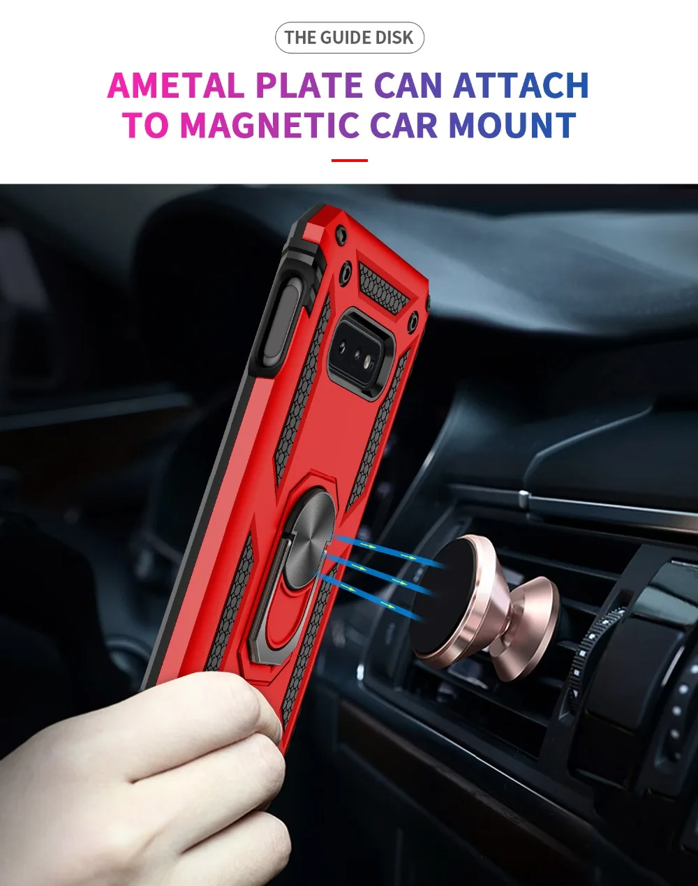 Case For Samsung S10e S10 Plus Cover Hybrid Shockproof Armor Magnetic Finger Stand Case For Samsung S8 S9 Plus Note8 Note9 Cover (12)
