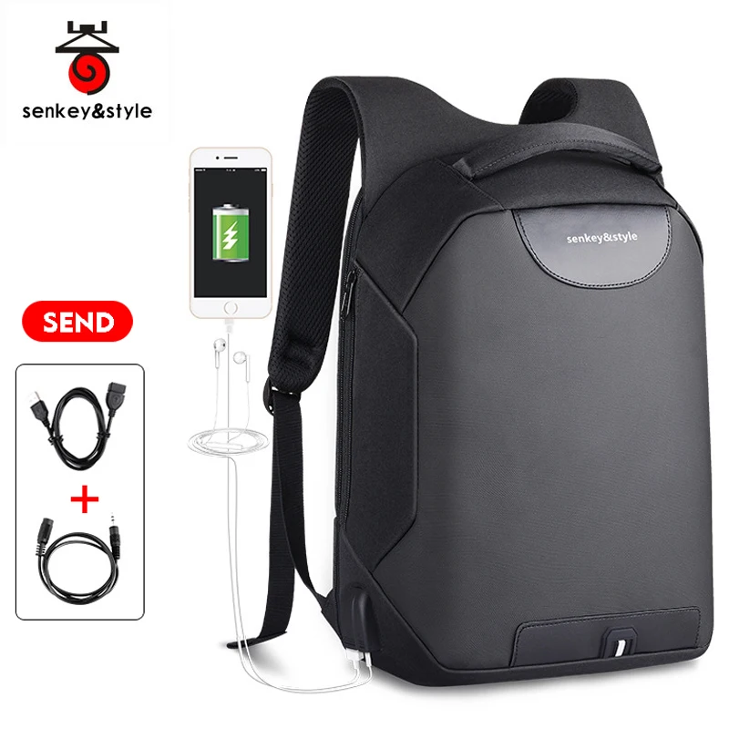 

Senkey USB Charge Anti Theft Backpack Men Women 15 inch Laptop Backpacks Fashion Travel School Bags Bagpack sac a dos mochila