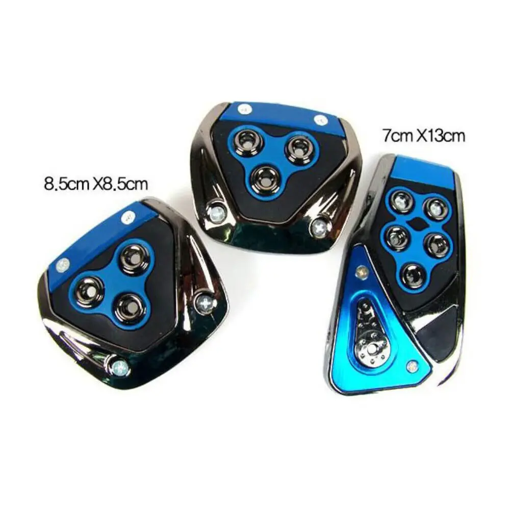 

BBQ@FUKA 3X Aluminium Universal Racing Sport Munual Non-Slip Foot Pedals Covers Universal Fit For VW BMW Hyundai Mazda Audi ect