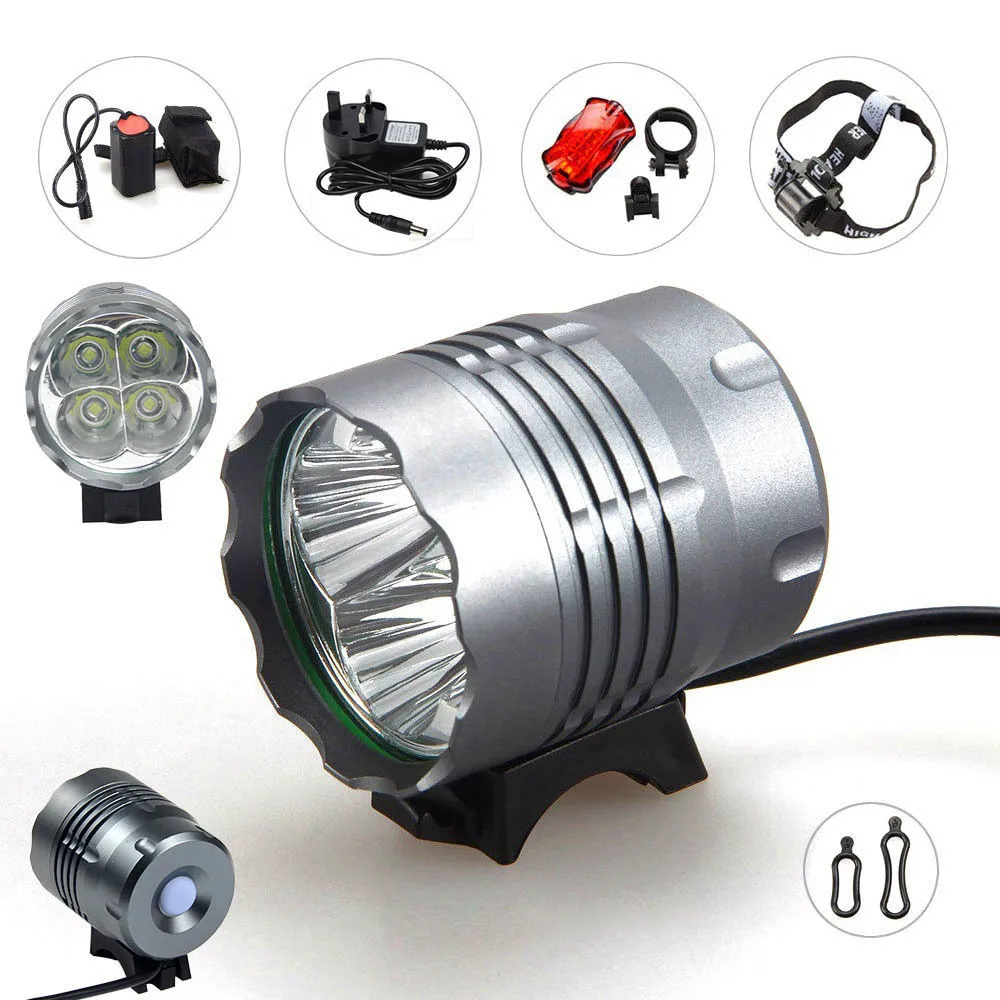 4X 5200LM XML T6 Front Head LED Bicycle Lamp Bike Light Headlamp Headlight British plug rechargeble LED bicycle light new A30 4X 5200LM XML T6 Front Head LED Bicycle Lamp Bike Light Headlamp Headlight British plug rechargeble LED bicycle light new A30