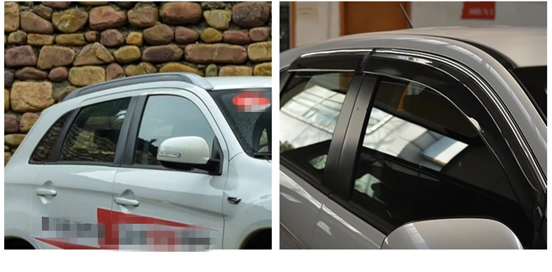 Для Mitsubishi ASX 2013- пластиковые накладки на окно автомобиля солнцезащитный козырек защита от дождя Защита от Солнца/дождя наружные украшения аксессуары