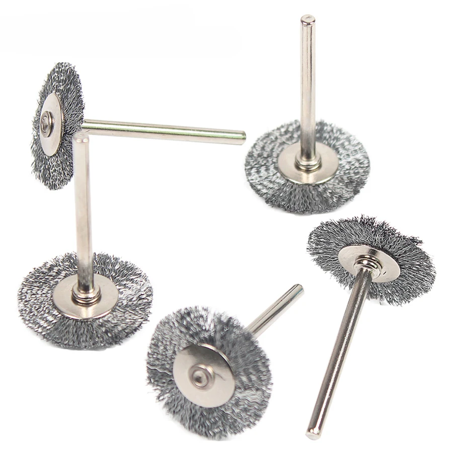 20pcs Wheel Dremel Wire Steel Brush Dremel Tools Accessories Burr Abrasive Head