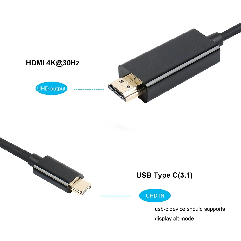 Кабель TOP Type C USB HDMI 6 футов 3 1 (Совместимость с Thunderbolt 3) для планшета|Кабели HDMI| |