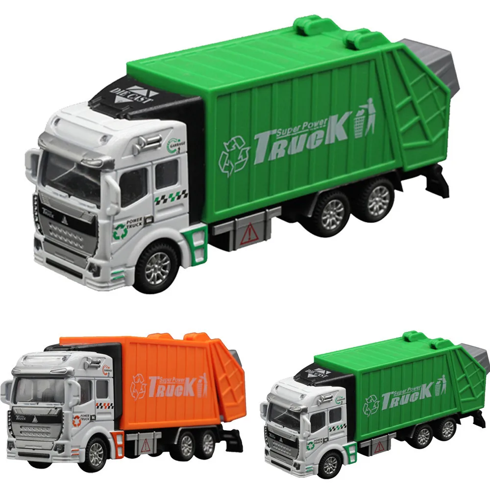 

1:32 Racing Bicycle Shop Truck Toy Car Carrier Vehicle Garbage Truck Hobby Funny KID Gift Drop Shipping
