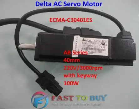

Delta AC Servo Motor AB Series ECMA-C30401ES 40mm 220V 3000rpm with keyway 100W 0.1KW New