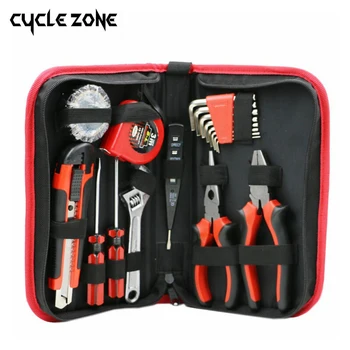 

18pcs Home Toolbox Set Electrician Combination Tool Hardware MaintenanceKit Electric Pen Screwdriver Tape Wrenches Knive Pliers