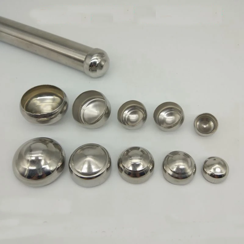 Stainless Steel Round Pipe Outer Plug Cap Half Round Head End Capped
