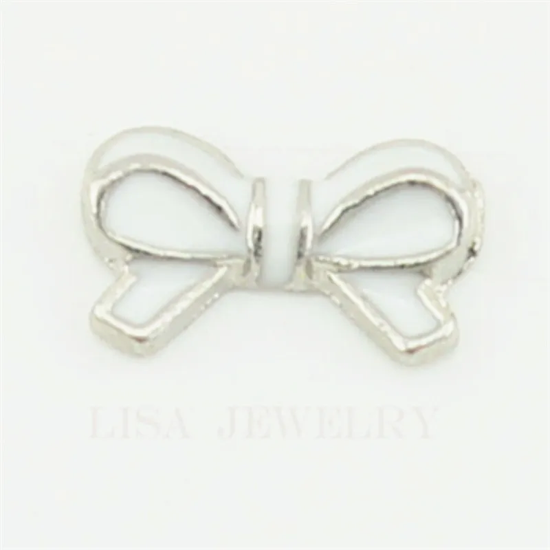 

NEW Free shipping floating charms,silver bowknot charms for floating locket 30mm