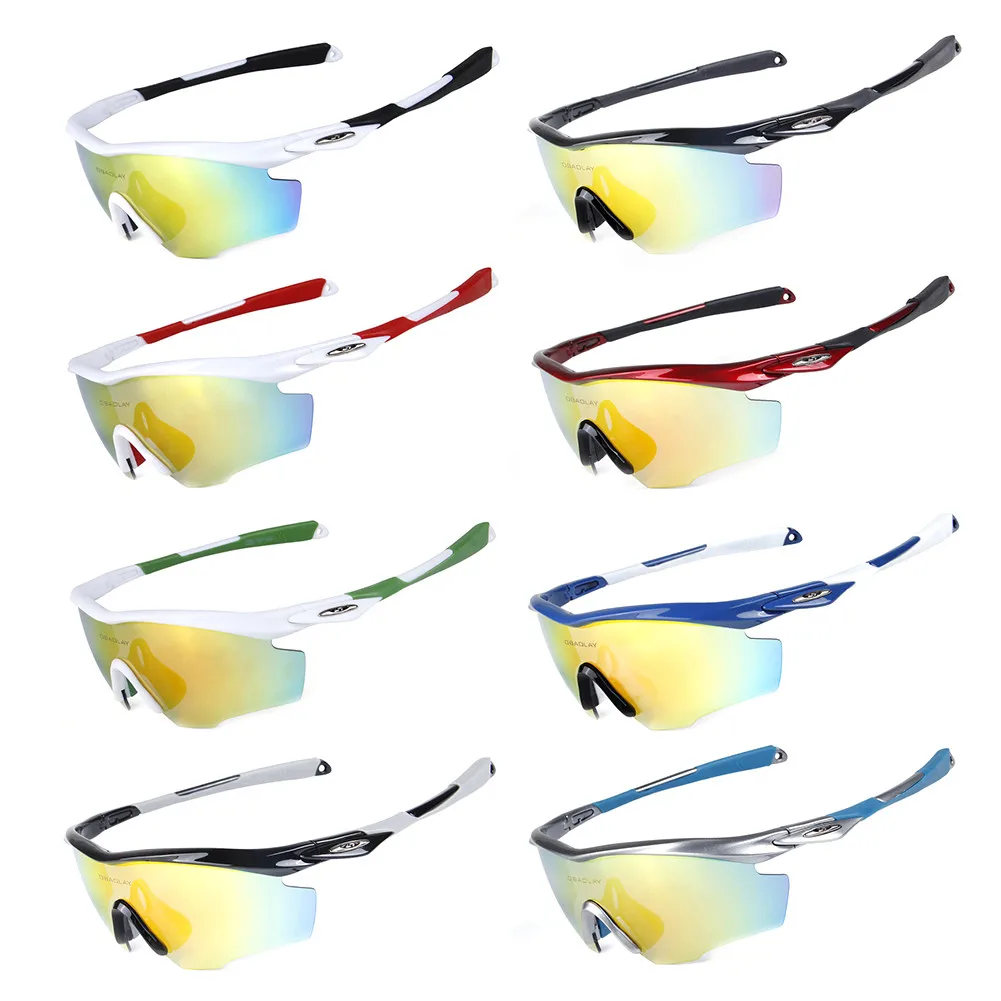 Поляризованные велосипедные очки солнечные очки анти-УФ близорукие линзы держа очки для рыбалки с 4 шт линзы