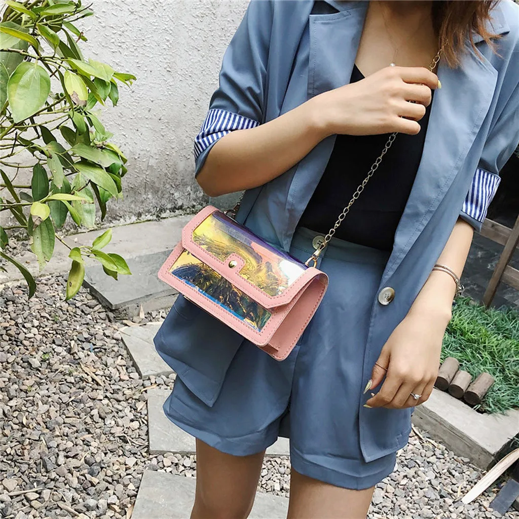 

Jelly women bag shoulder messenger Transparent Shoulder Coin Purse Small Square hand bags women 2019 malas de senhora#G6